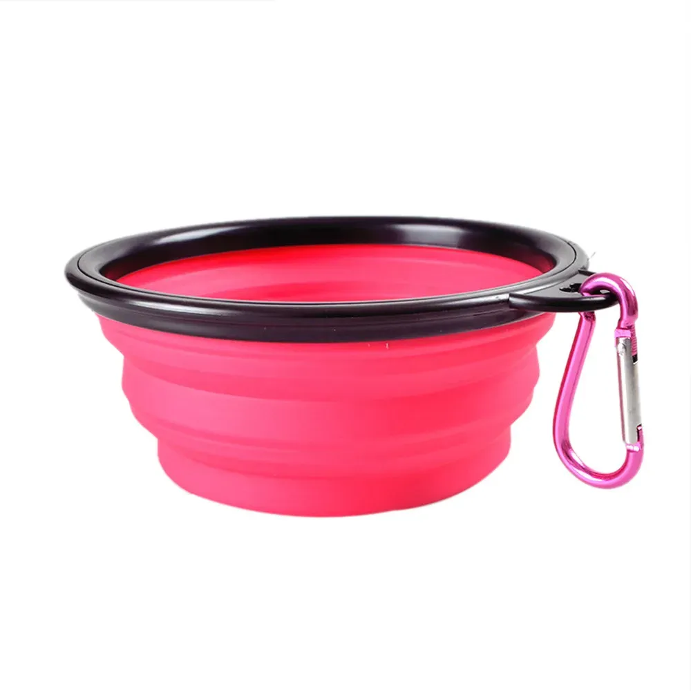 dog Bowls Folding Silicone Travel Portable Collapsible soft Puppy Doggy Food Container for Pet Cat Water Feeding