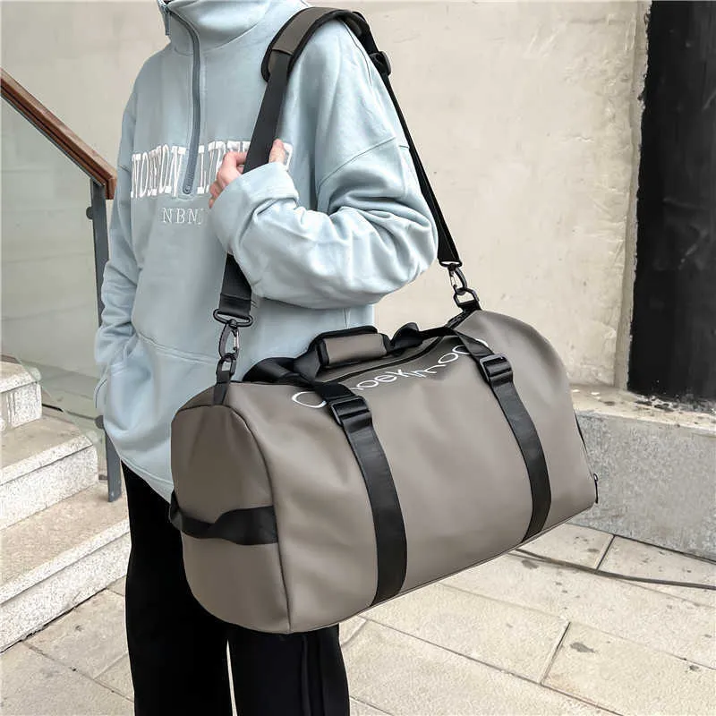 Short distance travel bag men's handbag women's business trip large capacity travel bag simple luggage bag waterproof fitness bag