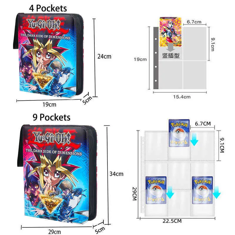 Jeux De Cartes Yu Gi Oh 9 Fentes Pour Cartes Anime Jeu Collection Carte  Porte Album Livre Dessin Animé Carte Étui De Rangement Classeur 9 Grille  Fermeture Éclair Jouets Pour Enfants R230821