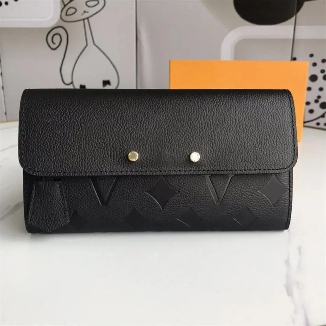ファッションデザイナーの財布高級アデル財布の男性女性クラッチ高品質のジッパーコイン財布レディースカードホルダーオリジナルボックスダブルバッグ
