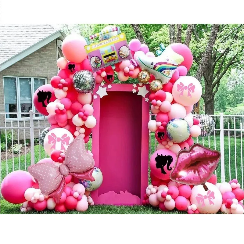 Outros suprimentos de festa de evento Princess Princess Balão Garland Arch Kit FOIL DISCO 4D BALLOONS DECORA DE CASAMENTO BRIDA GIRMES BABELHO BABER BABY SHOBE 230818