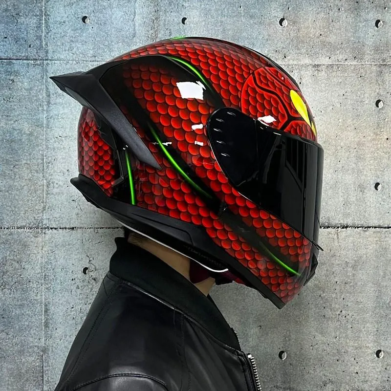 Caschi motociclisti Orz Electric Yohe maschile e donne per le stagioni estate Persera Locomotive Big Tail Helmet