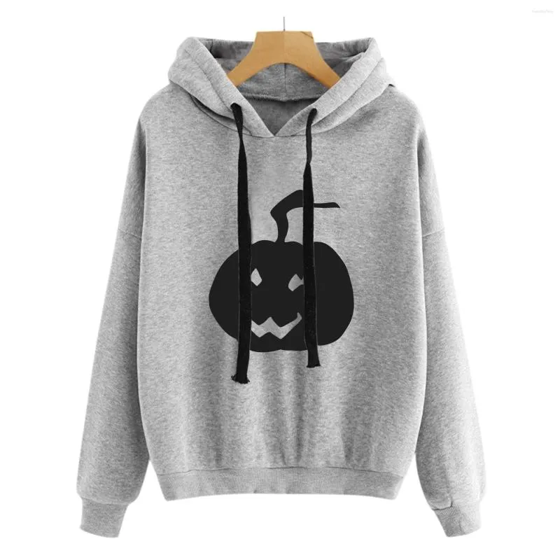 Con cappuccio da donna con cappuccio autunno e inverno rotondo con cappuccio rilassato casual halloween stampato con cappuccio oversize women sleep sleep giacca alla moda