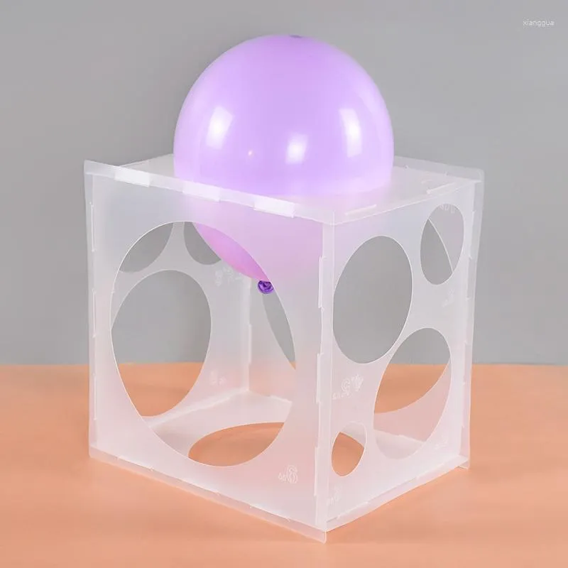 Plastic Balloon Sizer Box 9 Holes Cube Balloon Size Measurement Tool