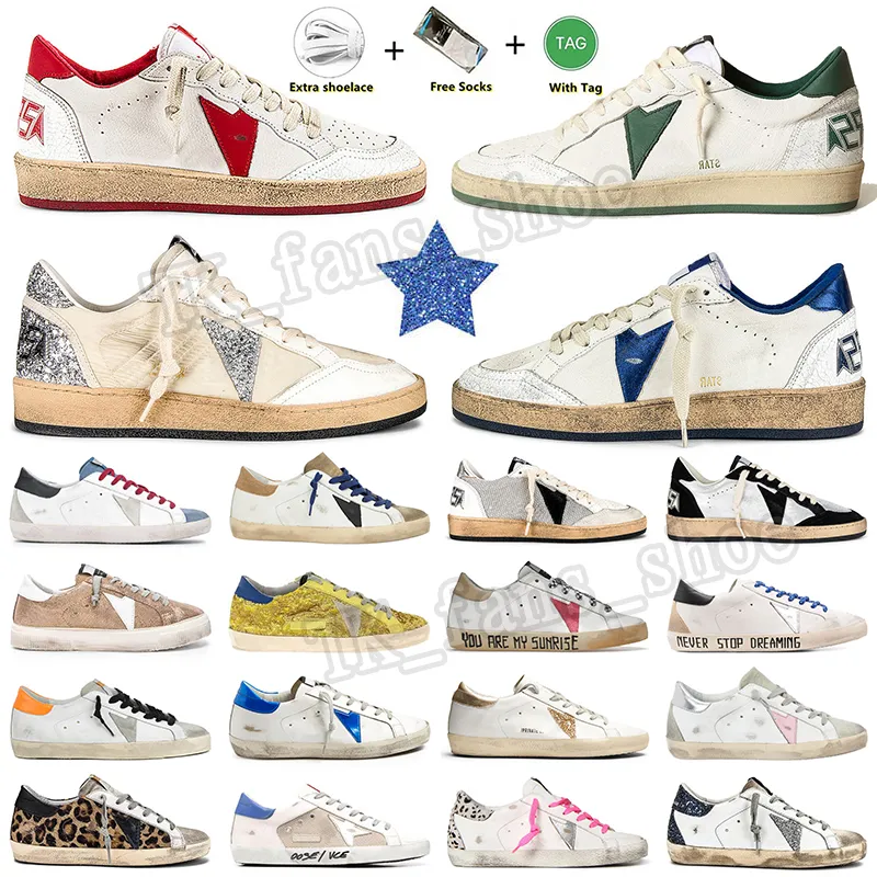 Klasyczny projektant Dirty Old Star Shoes Women Mens Golden Goooose Sneakers Luksusowa marka OG Lafery Naappa skórzane Trenery platformy Goldenstar Dhgate 46 EUR