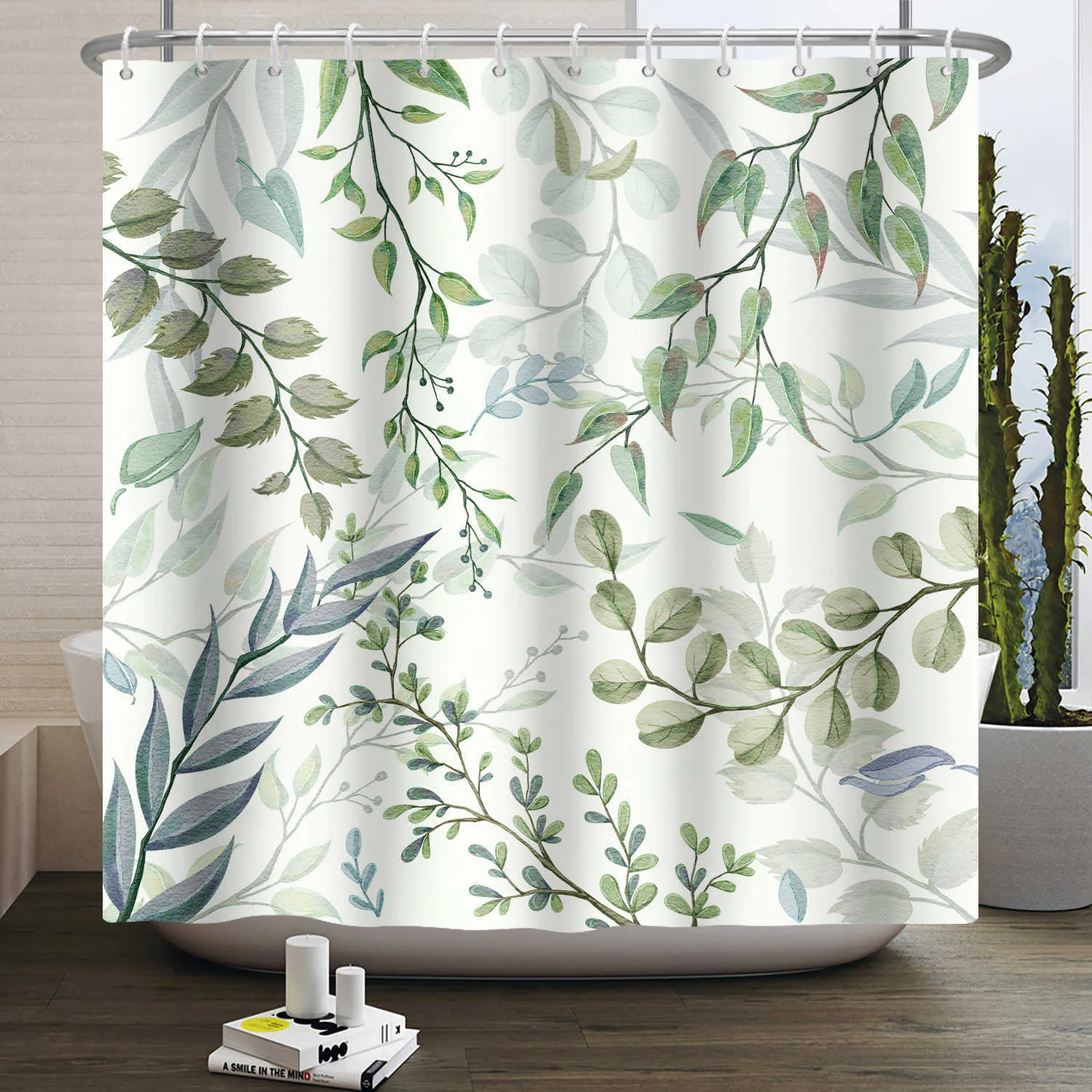 Cortina De Ducha Floral De Hoja Verde Decoración De Baño De Tela De  Poliéster Impermeable Con Patrón De Mariposa De 16,1 € | DHgate, image size:1500x1500