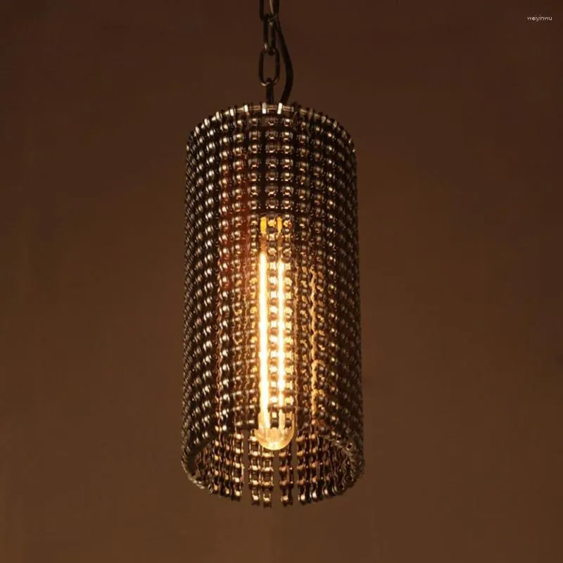 Pendant Lamps Rustic Industrial Lights Vintage Lamp Suspension Luminaire Bicycle Chain Hanging Light E27 For Decor Loft