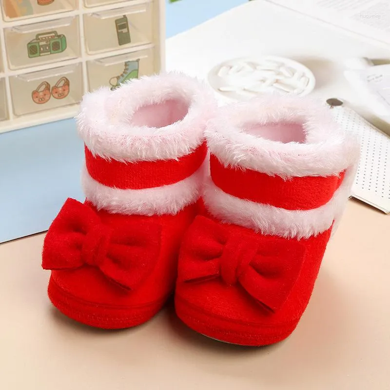 Laarzen 6 15m Peuters Babymeisjes Bowknot Anti Slip Zool Winter Warme  Slippers Baby Bont Gevoerde Laarsjes Van 10,77 € | DHgate