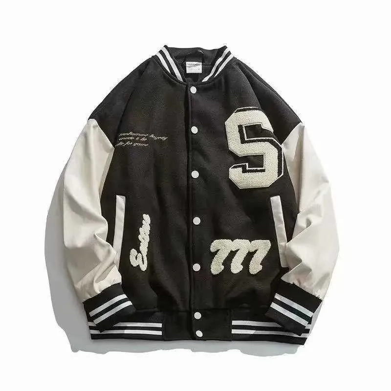 Chaqueta De Béisbol Masculina 2024 Bordado De Cartas Hip Hop Chaqueta De Béisbol Masculina 2024 Bordado De Cartas Hip Hop