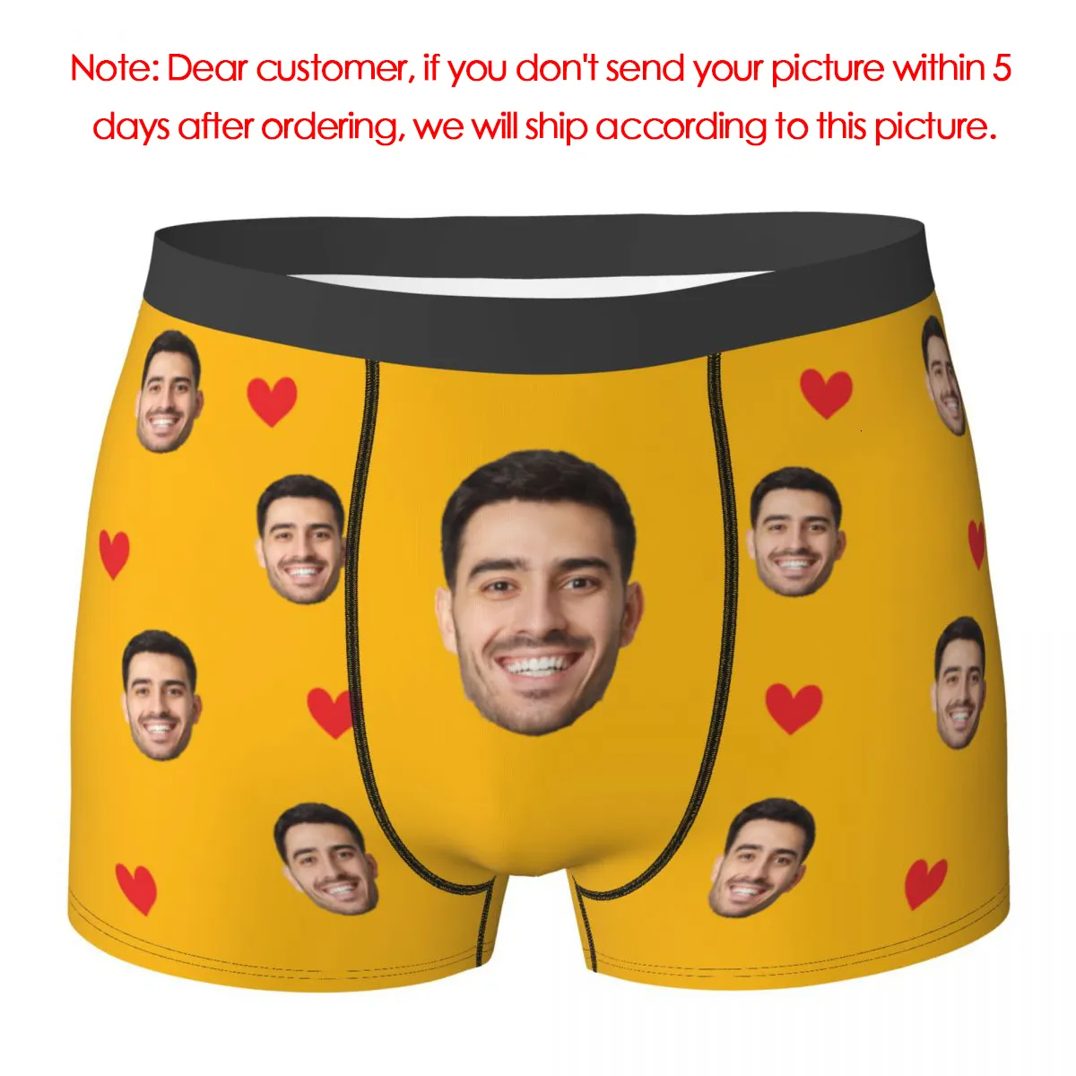 Custom Boxers With Face Designs - Face on Boxers Gift for Him