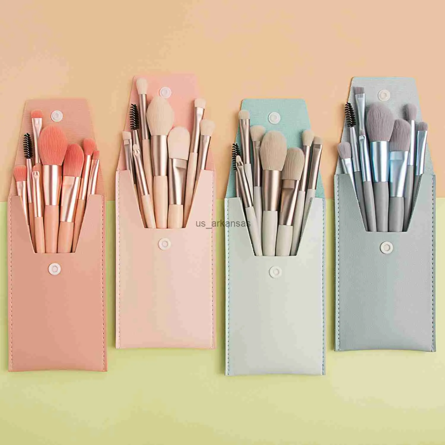 Makeup Brushes 8 Pcs Mini Travel Portable Soft Makeup Brushes Set Eye Shadow Foundation Powder Eyelash Lip Concealer Blush Make Up Brush Set HKD230821