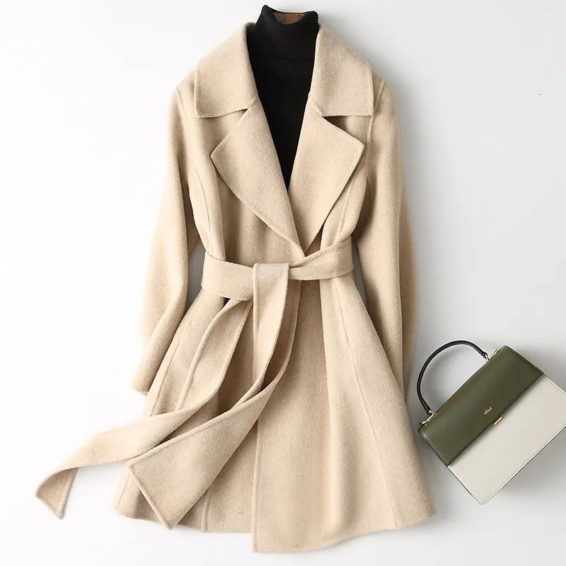 Midi length wool hot sale coat