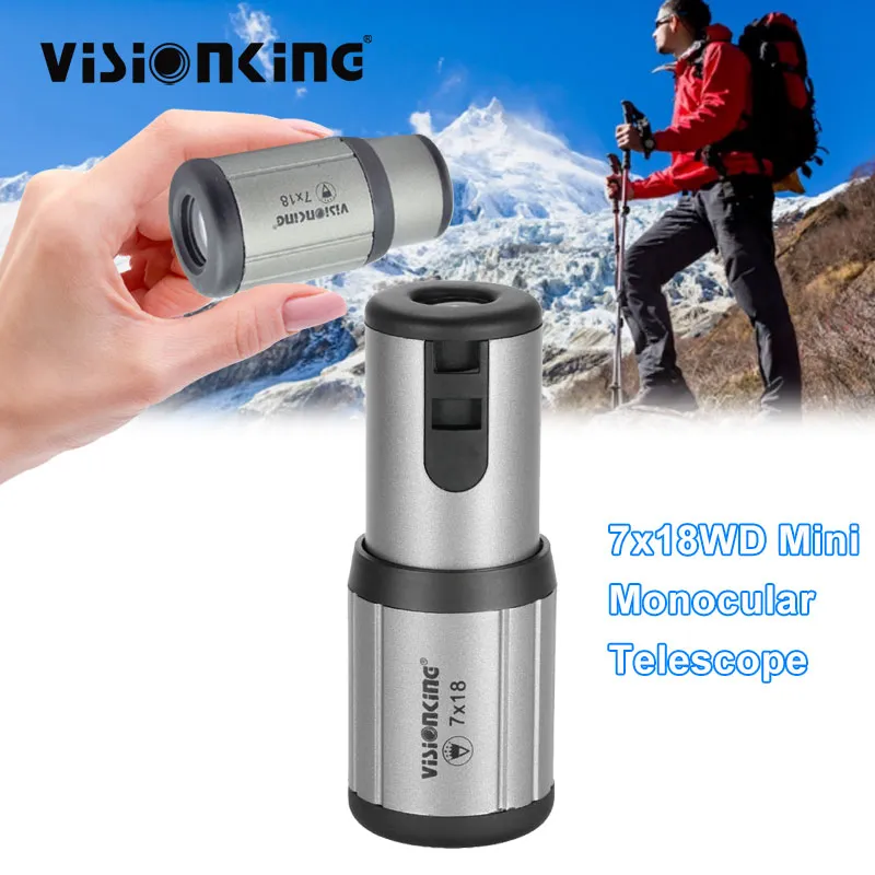 Visionking 7x18 Potente Monocular de largo alcance Prismático Telescopio Gafas Alcance Camping Observación de aves Caza Spotting Scope Mini