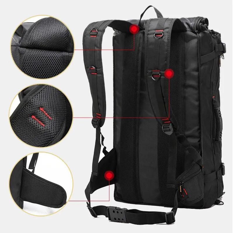 Väskor 50L 70L Travel Fitness Training ryggsäck stor kapacitet multifunktion bagage väska vattentäta män utomhus vandring vandring packxa8