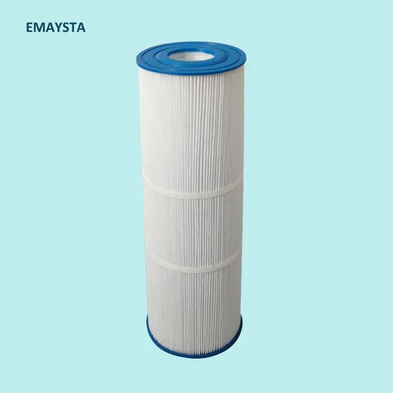 Emaysta Polyester Fiber Pleated Filter Element Tap Water Filtration Swimming Pools Spa Pools Fishponds Filtration Catrones 18.3x72cm Ersättare för AF100