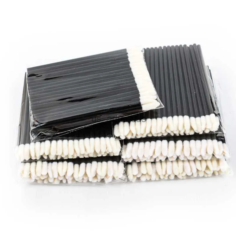 Makeup Borstes 50/500/1000pcs DipoSable Lip Brush Makeup Mascara Wands Lipstick Micro Borstes Applicators Cleaner för ögonfransförlängning HKD230821