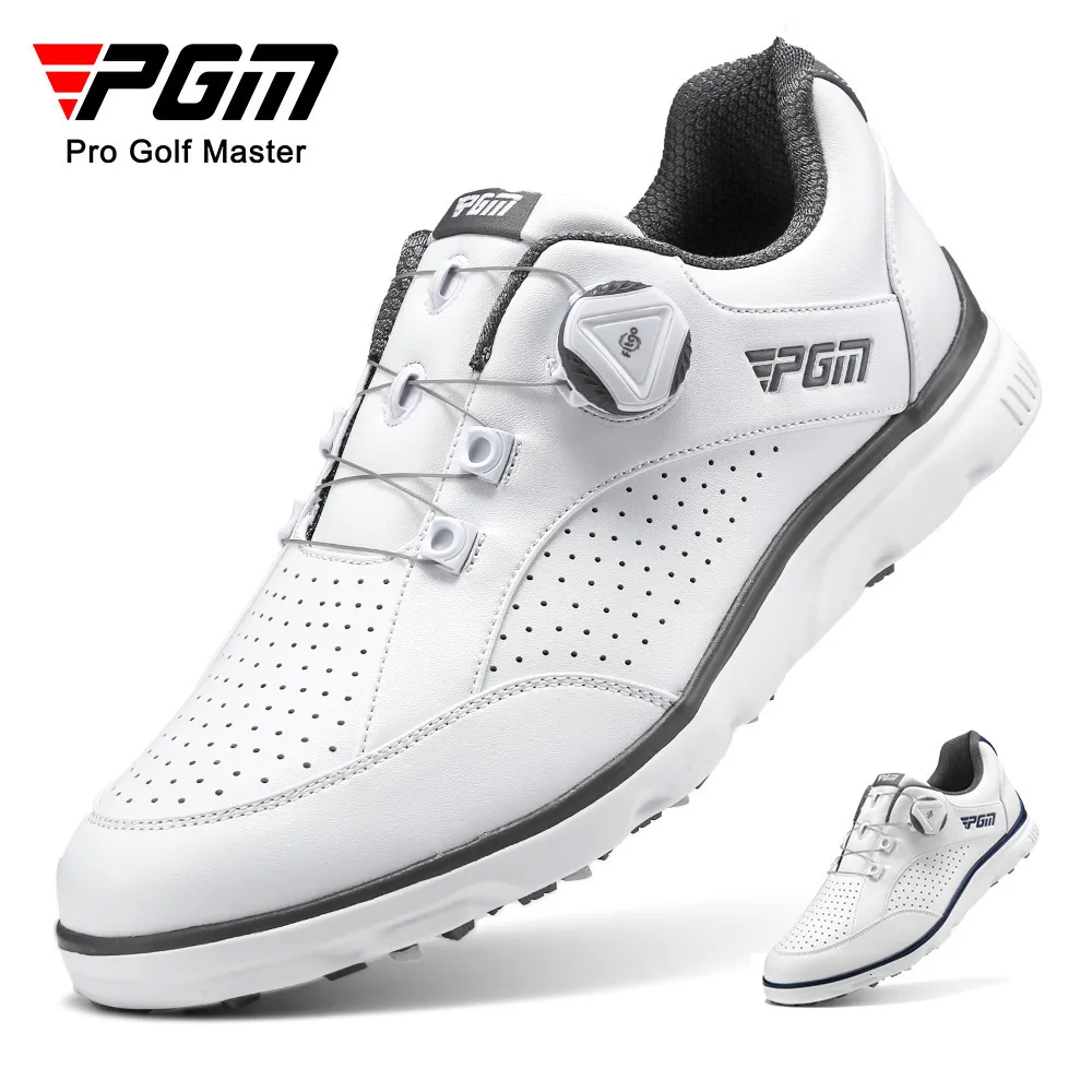 Safety Shoes PGM Men Golf Knob Shoelaces Anti side Slip Waterproof Men s Sports Sneakers XZ245 230821