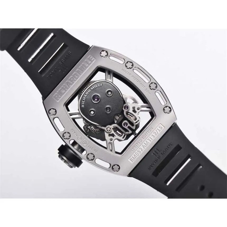 RM052-01 SUPERCLONE Aktive Tourbillonuhren Totenkopf-Armbanduhr Luxusdesigner RM52-01 geheimnisvoller Totenkopf ausgehöhlt vollautomatisch Herren-Mechani 2 RX2Q 2VKU TO6G