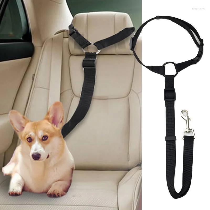 Dog Collars GLORIOUS KEK Car Seat Belt Adjustable Nylon Headrest Safety Strap Universal Use Restraints Seatbelts