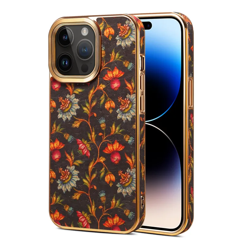 Роскошное покрытие цветочной печати Vogue Phone Case для iPhone 15 14 13 12 Pro Max долговечный старший стильный полный защитный мягкий бампер этнический стиль