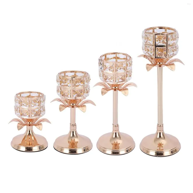 Candle Holders Crystal Holder For Dining Room Decorative Centerpieces Modern Gifts Anniversary Celebration