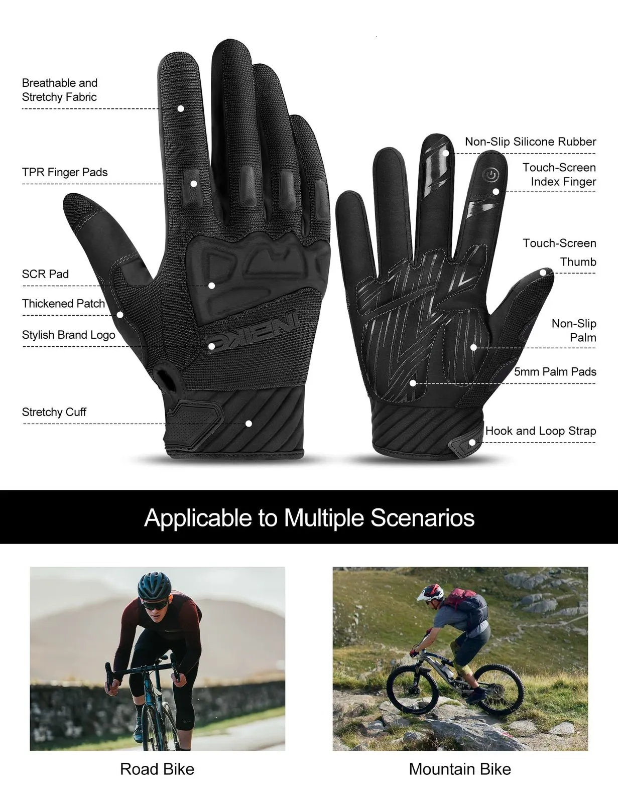 Guantes Deportivos INBIKE MTB Ciclismo Hombre Pantalla Táctil Hombre  Deporte Guante Bicicleta De Montaña Para Gimnasio Motocicleta Accesorios  Para Bicicletas Al Aire Libre 230821 De 18,11 €