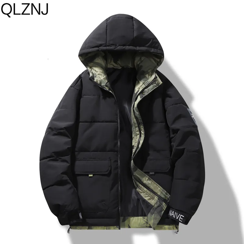 Giacche da uomo maschile parka con cappuccio con cappuccio inverno inverno cappotto maschio streetwear oversize oversize cotone imbottito giacca trapuntata outwear casual y2k abiti 230821