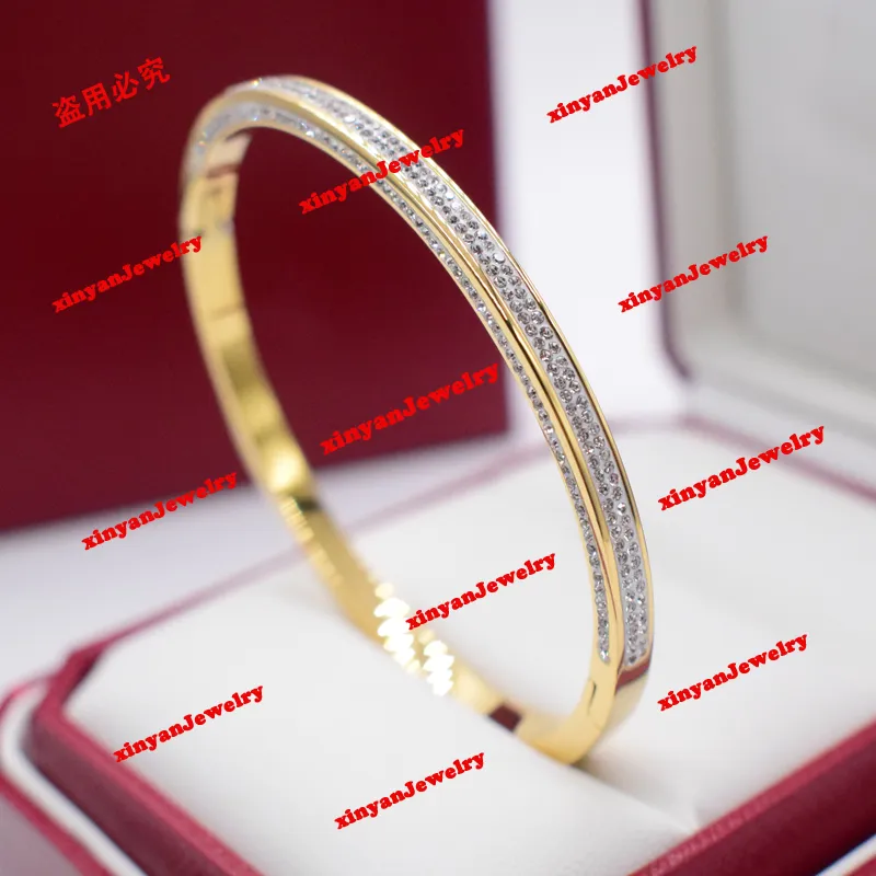 Love a vite Bracciale Designer Women Bangle Gioielli di lusso Donne Bangle classico in lega di titanio in acciaio Craft Gold Colours Gold Gold Rose non allergica