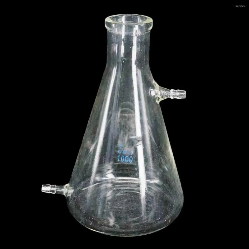 Flacon filtrant en verre borosilicaté de 1000 ml avec adaptateur de vide à double tuyau de 10 mm