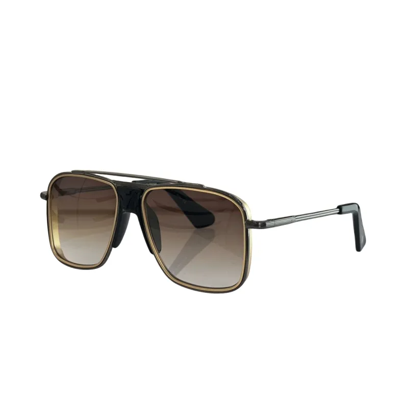 Mens óculos de sol DTs Óculos mais vendidos Classic Square Incorpded Metal Collar, fica ótimo no rosto de alta qualidade de luxo de luxo DTS116 Óculos de sol para mulheres