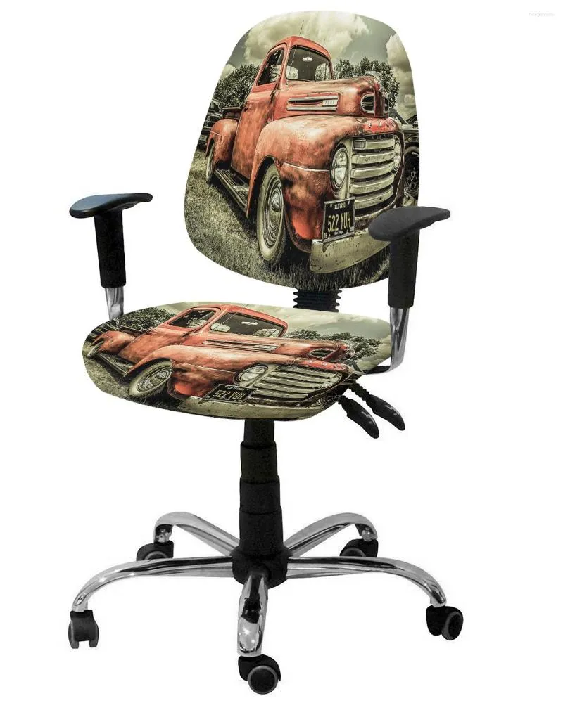 Крышка стулья ферма ретро -антикварное автомобиль эластичный кресло компьютерная крышка съемки съемки в офисном покрытии с разделением сиденья