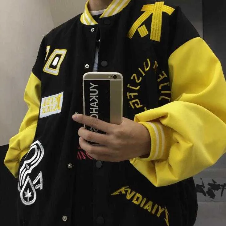 Chaqueta De Béisbol Masculina 2024 Bordado De Cartas Hip Hop Chaqueta De Béisbol Masculina 2024 Bordado De Cartas Hip Hop