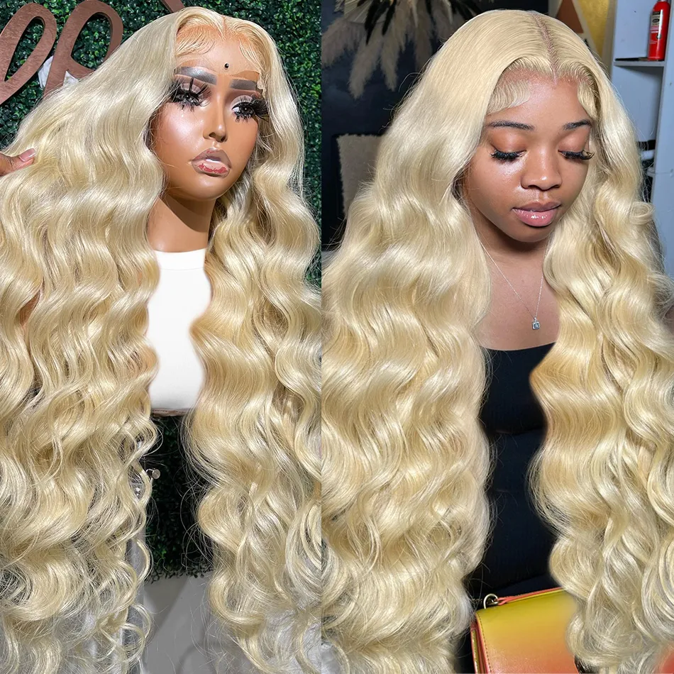 Melodie HD 30 40 Inch 613 Blonde Body Wave Remy Glueless 220%density Lace Front Human Hair Wigs 13x4 Lace Frontal Wig