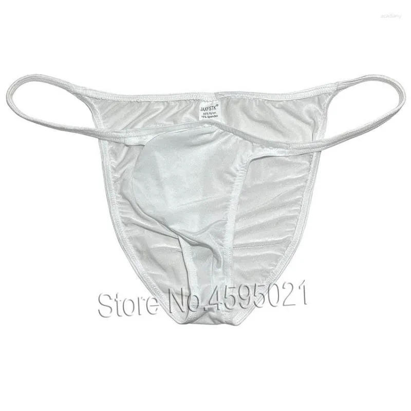 Shiny Enhance Bulge Mens Bikini Thong Briefs With Simple Pouch Ruched Skimpy  Underwear From Acadiany, $16.27