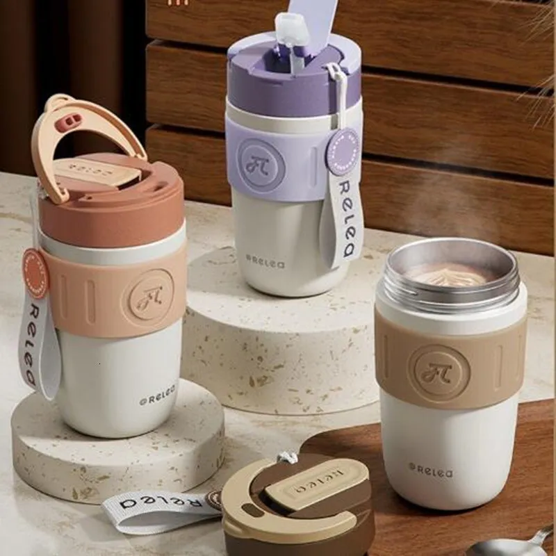 400ml 316 Stainless Steel Double Wall Vacuum Insulated Coffee Thermal Mug  with Straw from Dhgate Mugs - price 51.39