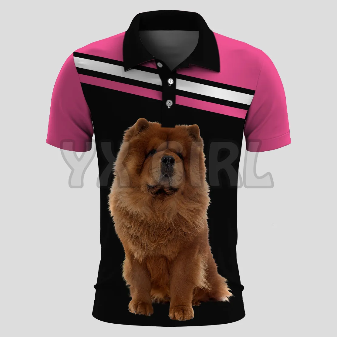 Heren Polos zomerhemd voor mannen Canada polo shirt alleen samen chow 3d geprinte korte mouw t shirts tops camisas 230821