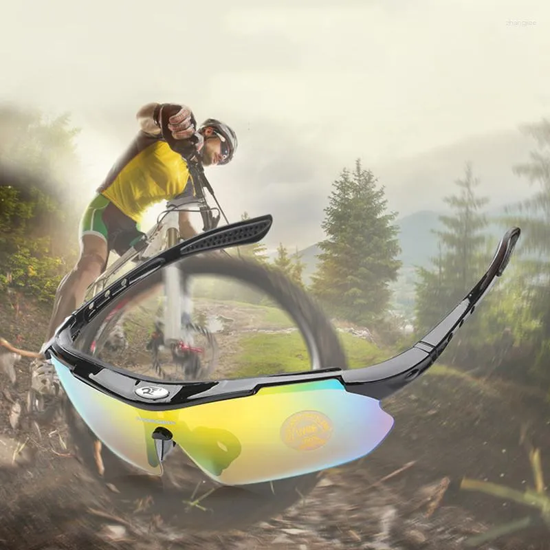 Utomhus Eyewear 3 Lins Cykling Polariserade glasögon Menskvinnor Sportcykel Solglasögon Cykel Ridning Skyddsglasögon Set Change