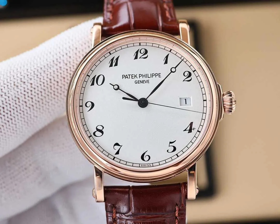 Parek Philip Elegancki ZF Fabryka luksusowa Klon Super klasyczne cienkie 38 mm10 mm nadgarstki 5153 Rose Gold Automatyczne mechaniczne 3K Cal324 Wysokiej jakości znakomita