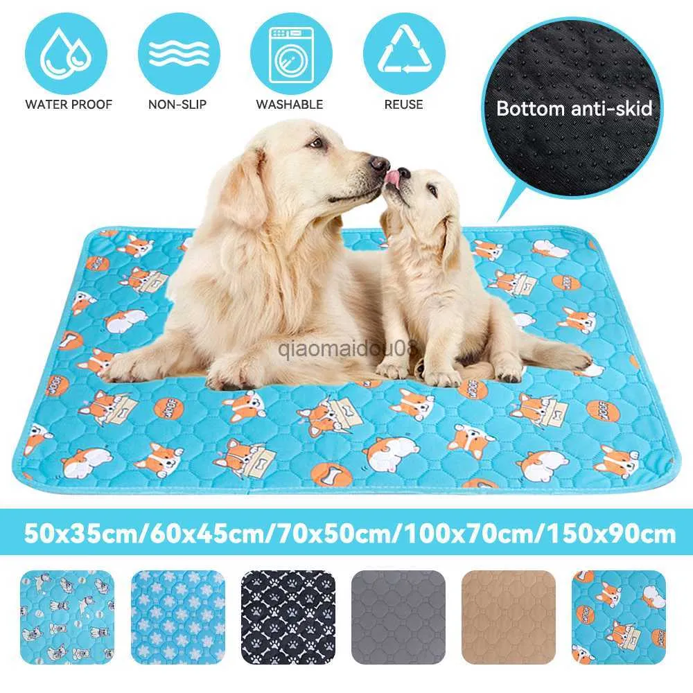 Outros suprimentos para animais de estimação para cachorro xixi manta cobertor reutilizável fralda de fraldas lavable puppy treinamento bloco de animais de estimação tapete de urina para sofá de assento de carros de estimação hkd230821