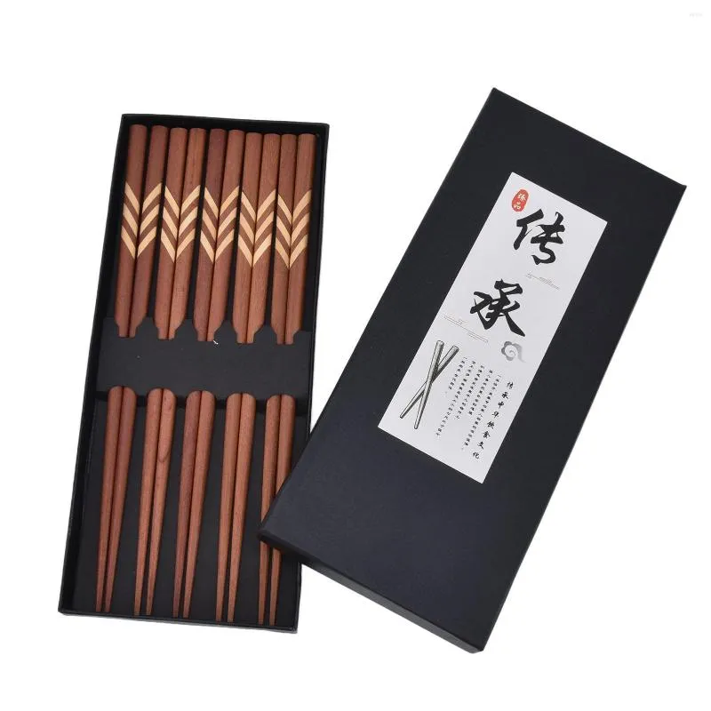 Chopsticks Japanese Wooden Exquisite Craftsmanship Grade Varnish Treatment With Gift Box For Daily Use