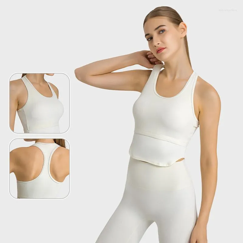 Naked Feel Racerback Longline Yoga Sports Bra For Women Wireless Gym Workout  Top With Built In Nude Sports Bra XS XL From Moveupstore, $12.18