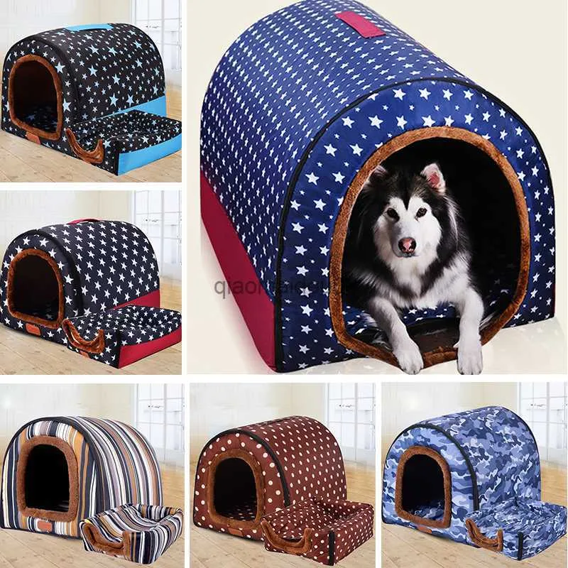 Other Pet Supplies Warm Dog House Foldable Washable Pet Bed for Large Medium Dogs Travelling Portable Kennel Mat Golden Retriever Bed Pet Supplies HKD230821