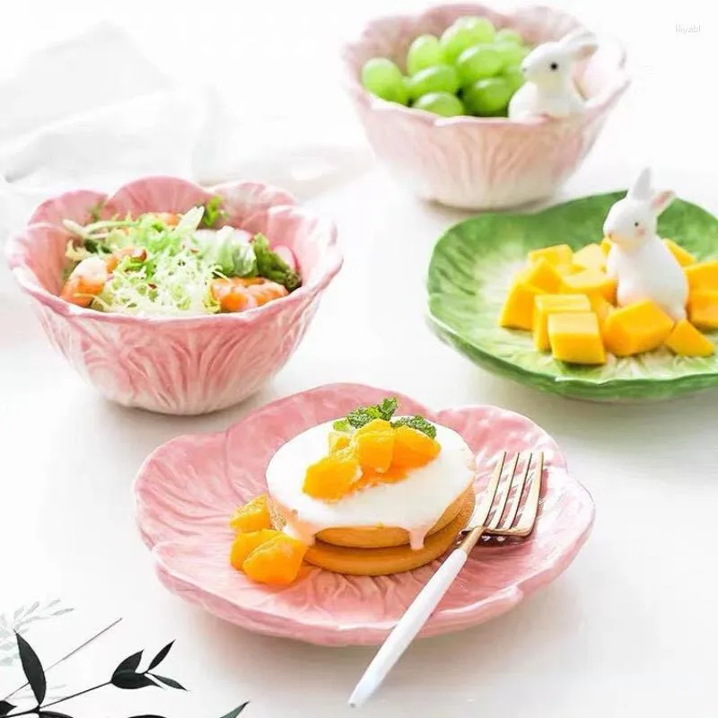 Bowls Cute Easter Ceramic Bowl Children's Tableware Fruit Salad Dessert Breakfast Cereal Kitchen Supplies