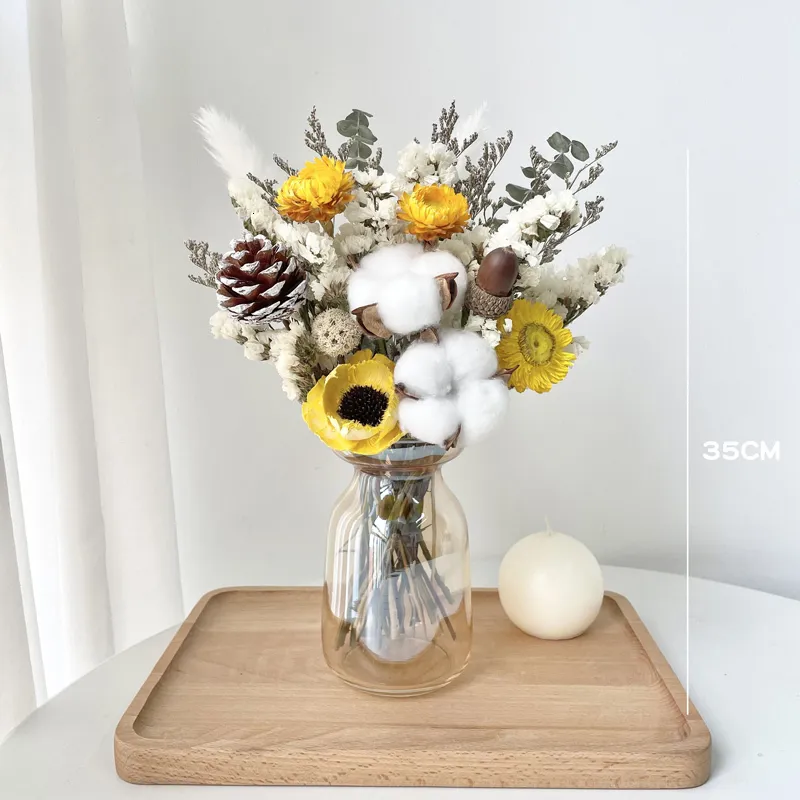Mini bouquet de feuilles d'eucalyptus séchées, vraie fleur éternelle,  guirxiété de bricolage, décoration de la maison, fête de mariage, aide à la  nature, 15-35cm - AliExpress