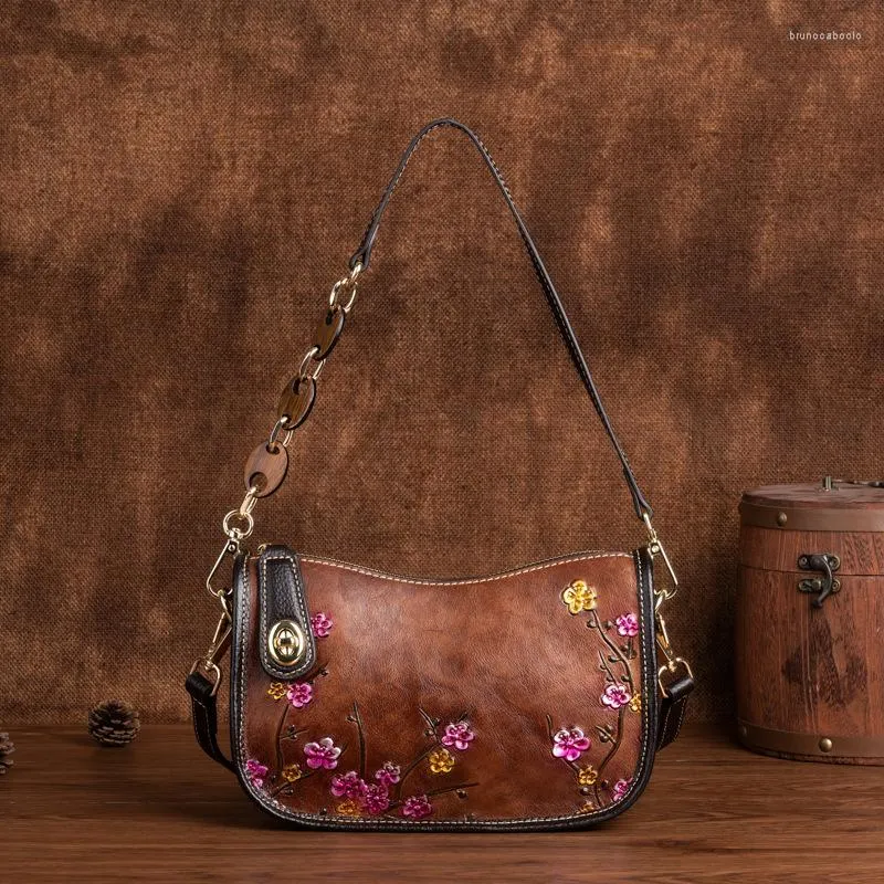 Borse da sera donna vintage donna in pelle genuina piccola piccola strato di vance in cross -body ladies