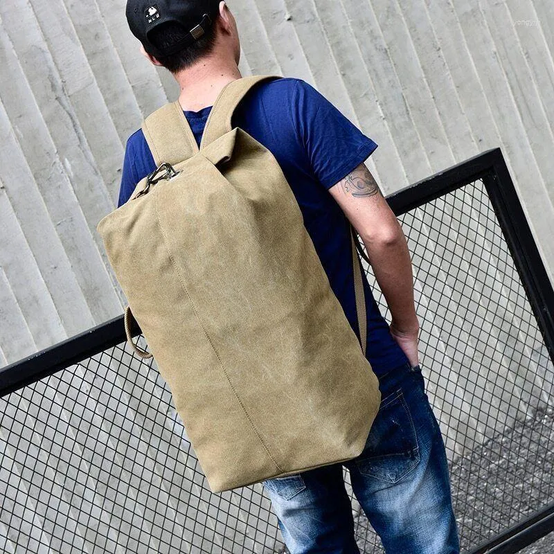 Bolsas de lona Hombre Bolsa de viaje Mochila de montañismo Mochilas masculinas Mochila de gran capacidad