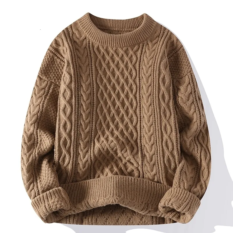 Solid color twist knitting hoodie sweater hotsell