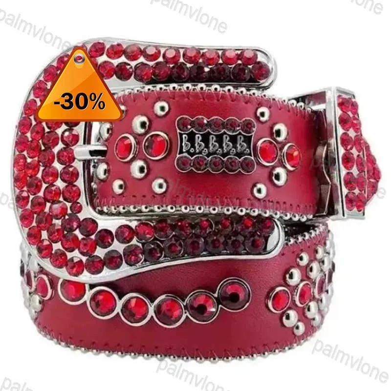 Designer BB Simon Belt BB Belt Rhinestone Patted Western Läderbälte för män Kvinnor Vintage Bling Midjebälten för byxor Jeans Mäns spänne med Box Diamond 23-1Z