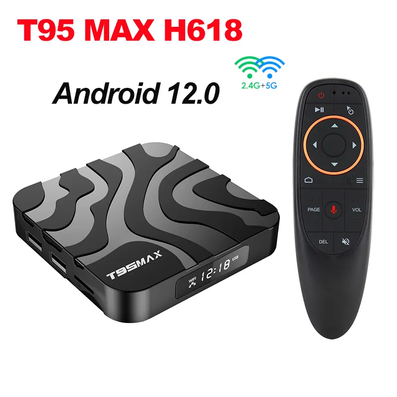 T95 Max Android 12.0 H618 Smart TV Box 1 GB 8 GB 4 GB 32 GB 2,4 g/5G Dual WiFi BT4.0 Media Player T95max Set Top Box 2 GB 16 GB