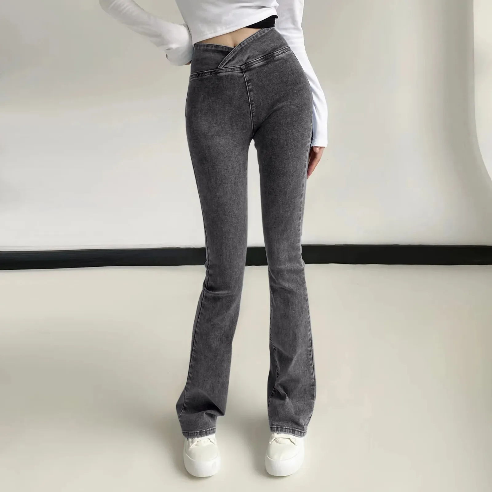 Dames jeans denim hoge elastische taille broek slanke fit hip sexy broek y2k vintage voor vrouwen 90s kleding 230821